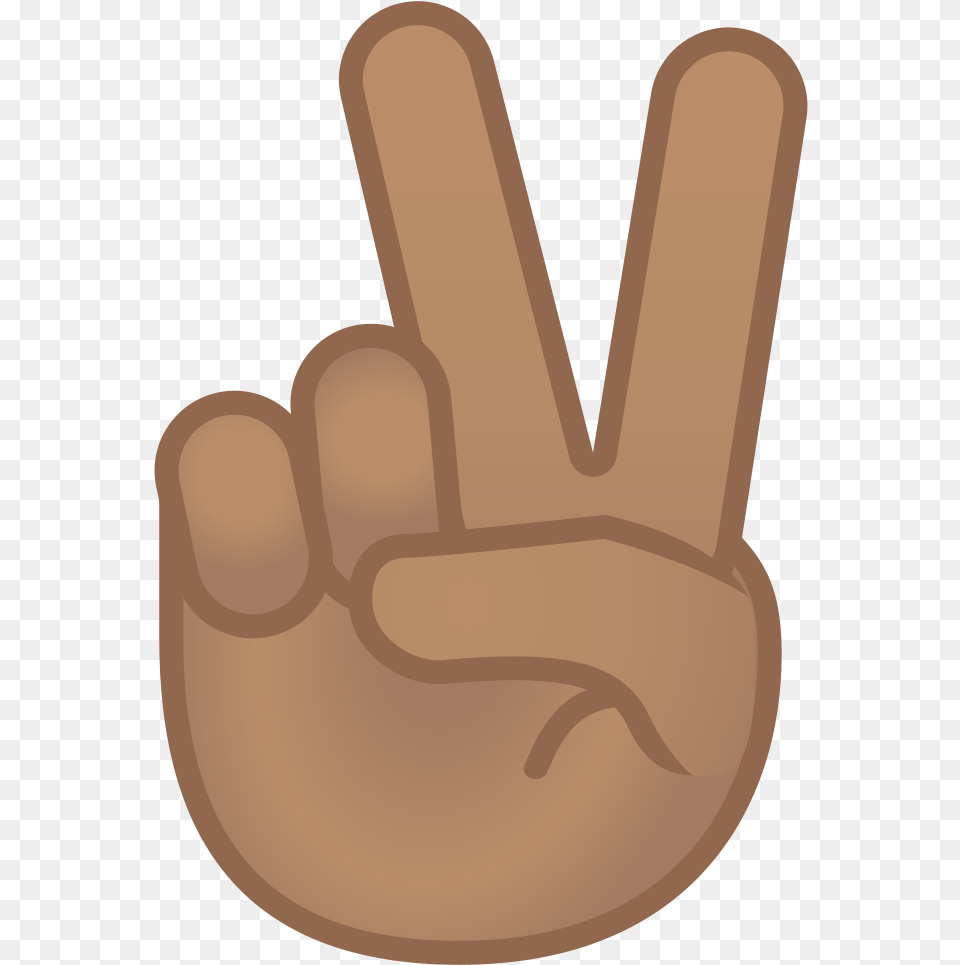 Victory Hand Medium Skin Tone Icon Noto Emoji People Emoji, Body Part, Finger, Person, Clothing Free Png