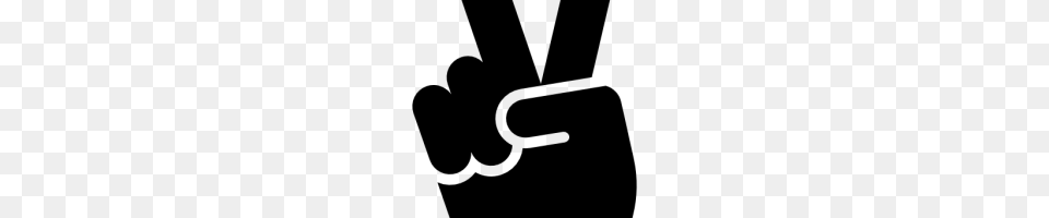 Victory Sign Gray Png Image