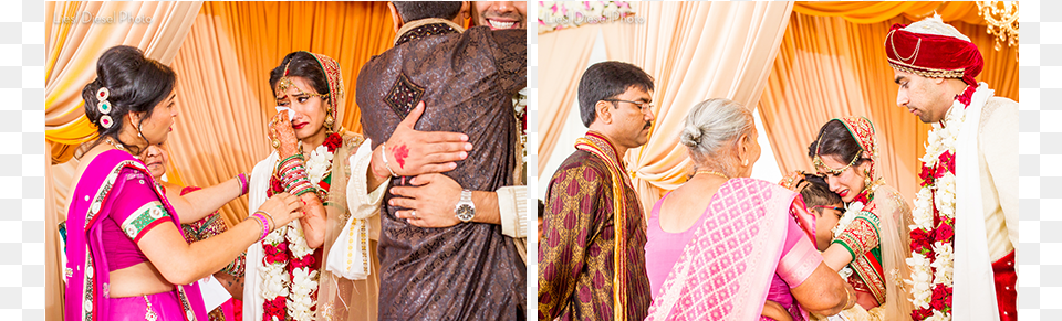 Vidaii Cry Mandap Ceremony Bride Groom Emotion Indian Los Angeles, Adult, Wedding, Person, Man Png Image