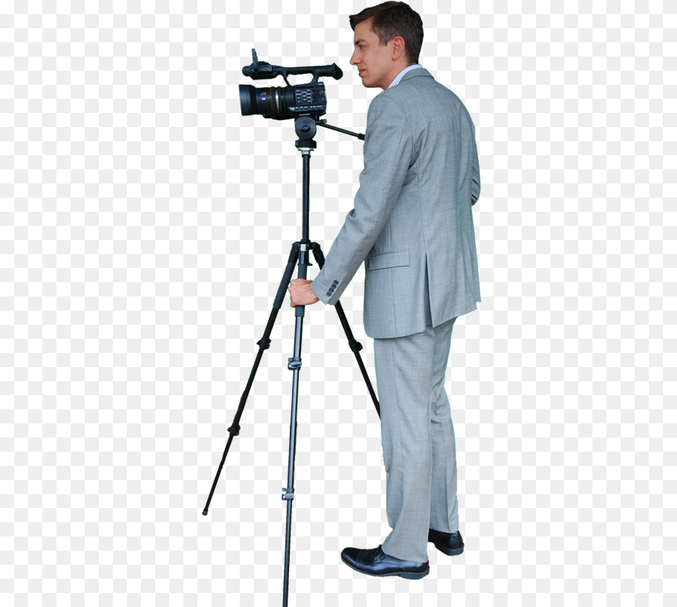 Video Camera, Tripod, Adult, Photography, Person Png