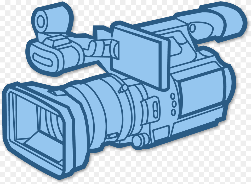 Video Camera Black And White Video Camera Transparent Clipart, Electronics, Video Camera, Bulldozer, Machine Png Image