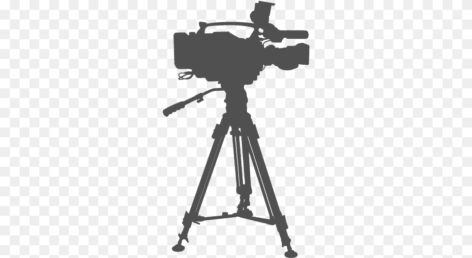 Video Camera Clipart 9 Station Camera And Tripod, Telescope, Person Free Png Download