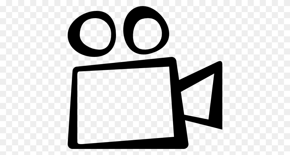 Video Camera Icon Of Hand Drawn Elements, Gray Png