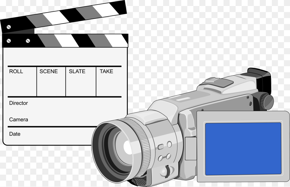 Video Camera Movie Clapboard Retro Vector Camera Video Hd, Electronics, Video Camera, Clapperboard Free Png Download
