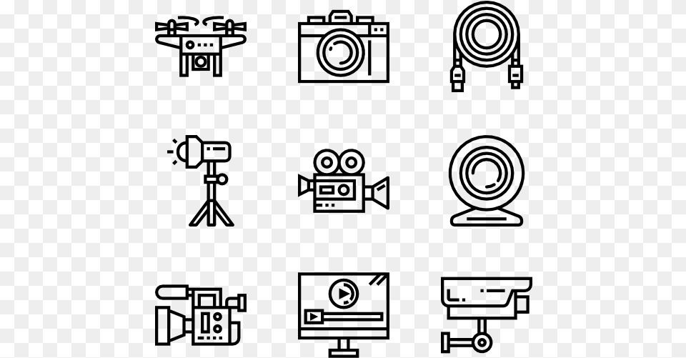 Video Camera Vector Icon School, Gray Free Png
