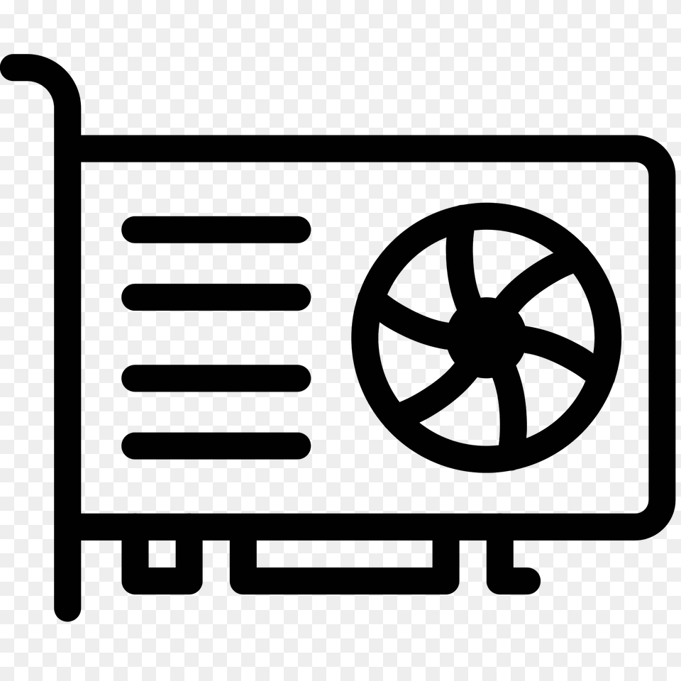 Video Card Icon, Gray Free Transparent Png