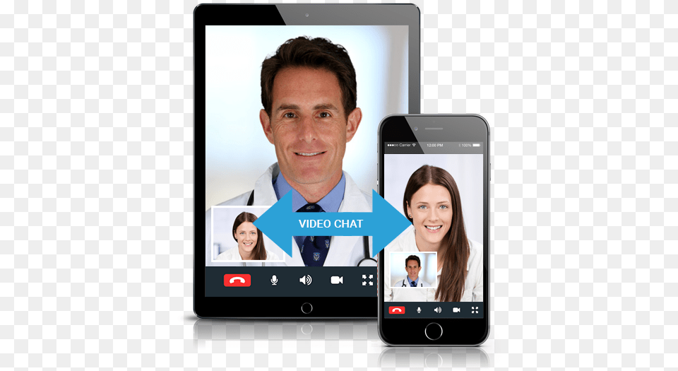Video Chat Patient, Phone, Electronics, Mobile Phone, Male Png Image