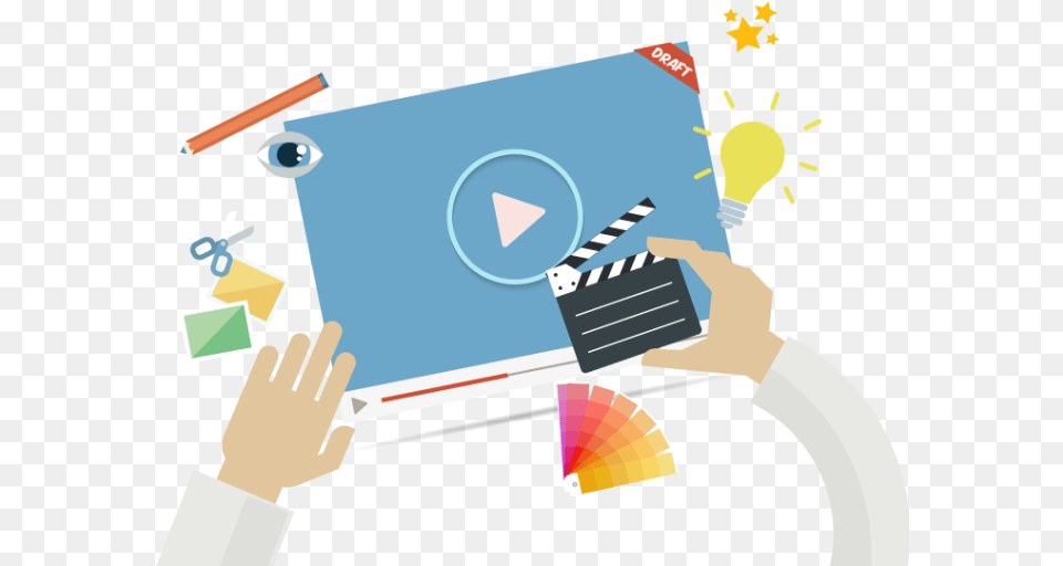Video Clipart Presentation Video Animation, Advertisement, Clapperboard, Text, Poster Free Png