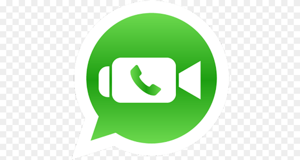 Video Conference App Sampai 70 Peserta Whatsapp Video Call Logo, Green, Recycling Symbol, Symbol, Disk Free Transparent Png