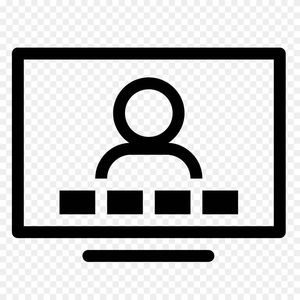 Video Conference Icon, Gray Free Transparent Png