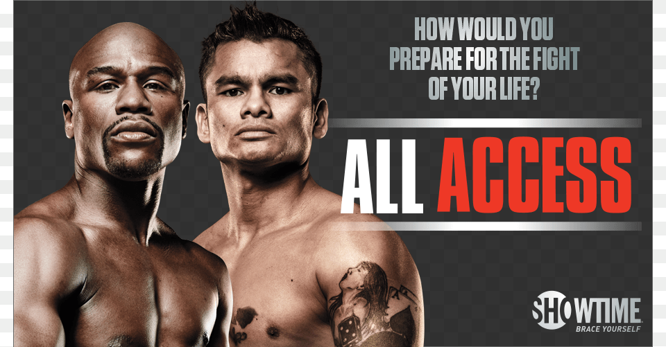 Video Del All Access Floyd Mayweather Jr Vs Manny Pacquiao Promo Mini Poster, Tattoo, Skin, Person, Adult Png Image