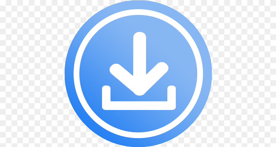 Video Downloader For Facebook Story Saver Logo, Sign, Symbol, Road Sign, Disk Free Png Download
