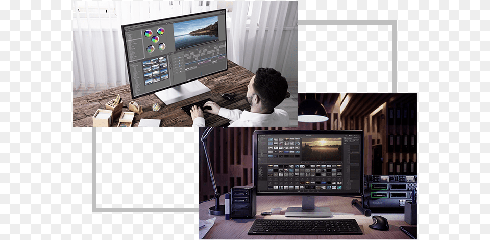 Video Editing Vfx And Video Editing, Table, Monitor, Pc, Hardware Png Image