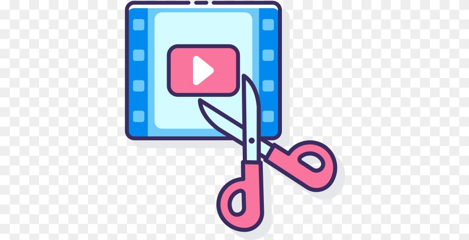 Video Editing Video Edit Flat Icon, Scooter, Transportation, Vehicle Free Png