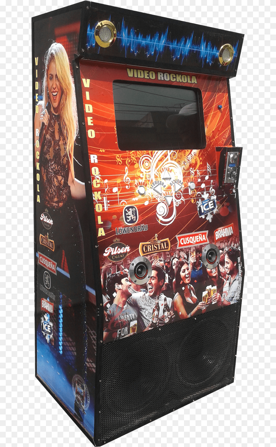 Video Game Arcade Cabinet Rockola, Adult, Person, Woman, Female Free Transparent Png
