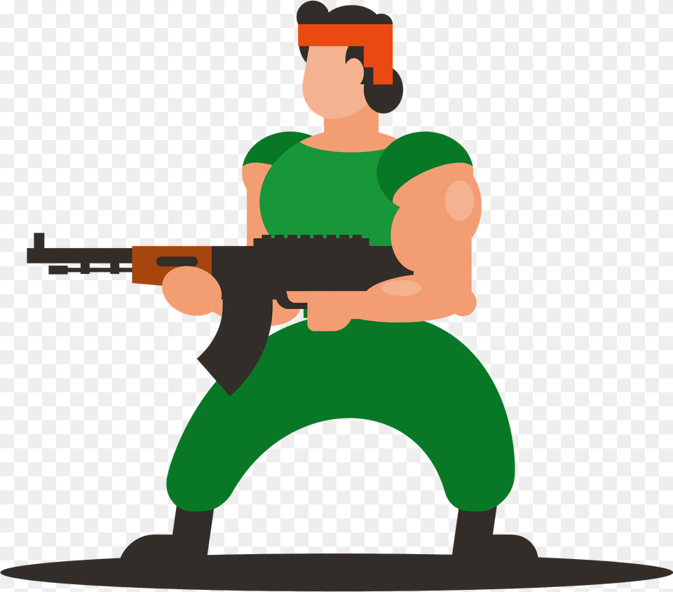 Video Game Character Clipart Firearms, Clothing, Costume, Person, Kneeling Free Transparent Png