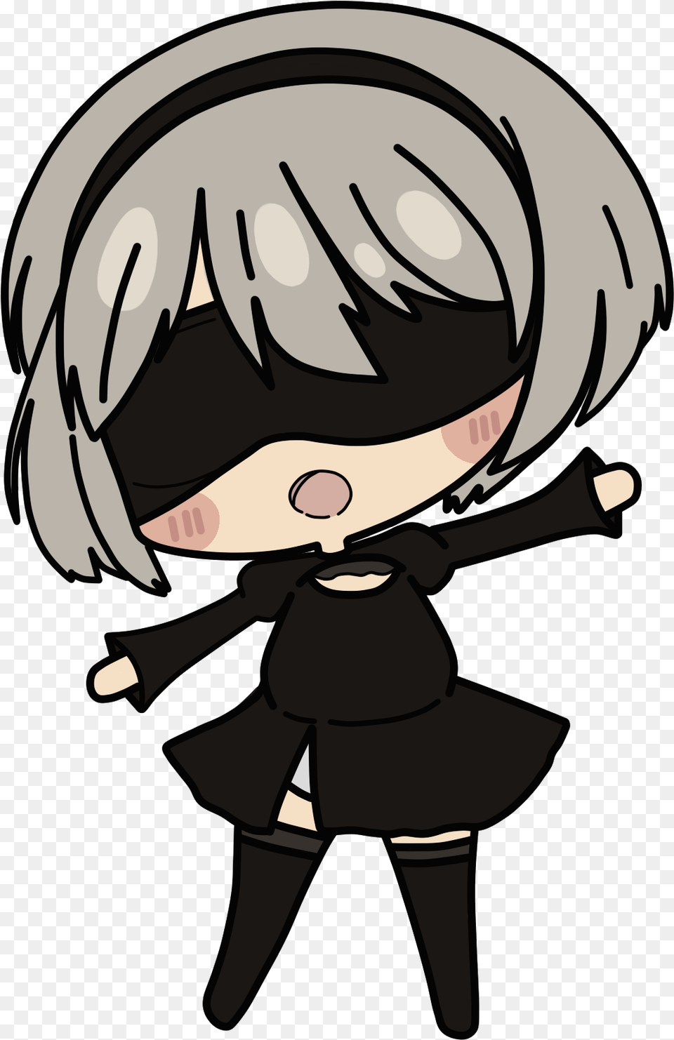 Video Game Character Cliparts Nier Automata, Book, Comics, Manga, Publication Png Image