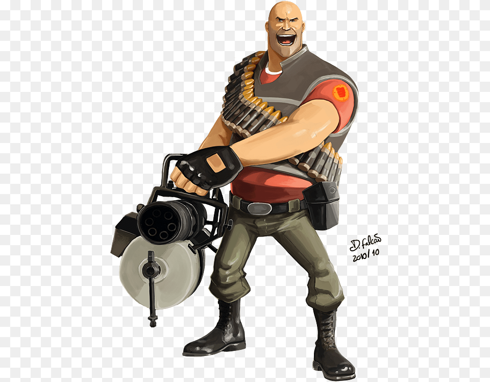 Video Game Character Heavy Team Fortress 2 Art, Adult, Male, Man, Person Png Image