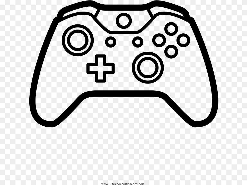 Video Game Controller Coloring, Gray Png