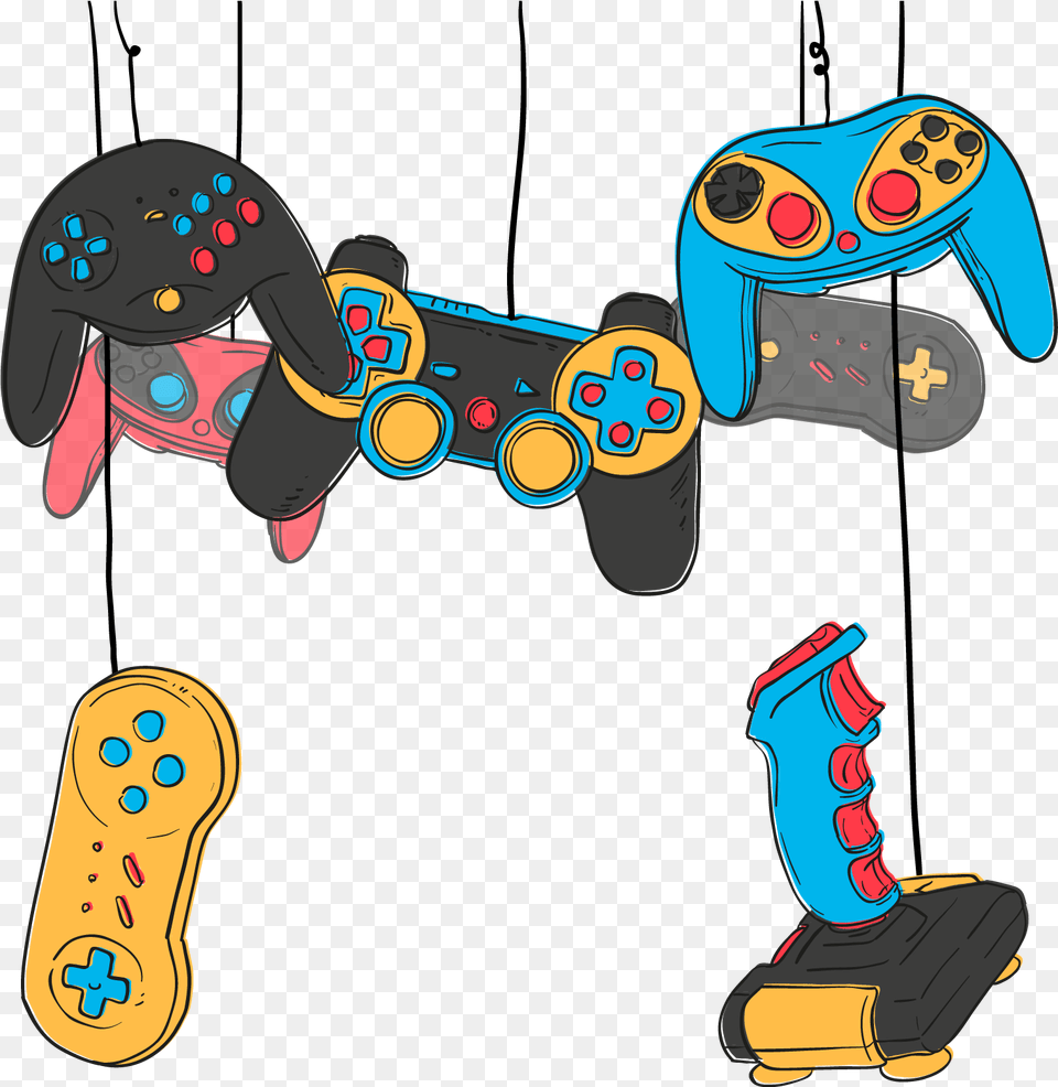 Video Game Controller Joystick Online Video Game Transparent Video Games Clipart, Electronics, Bulldozer, Machine Free Png Download