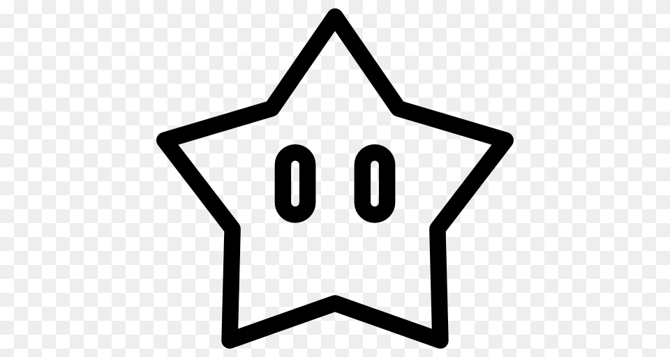 Video Game Shape Child Game Signs Symbol Star Icon, Gray Png Image