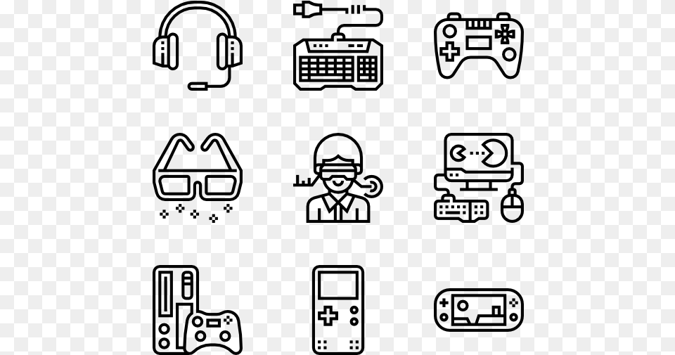 Video Game Video Conference Icon, Gray Free Png Download