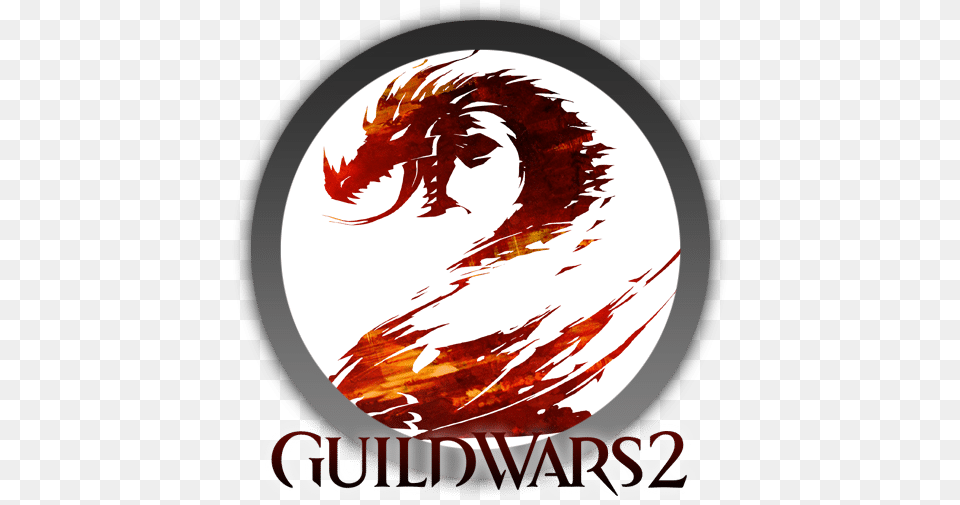 Video Games Guild Wars 2 Logo, Dragon, Person Png