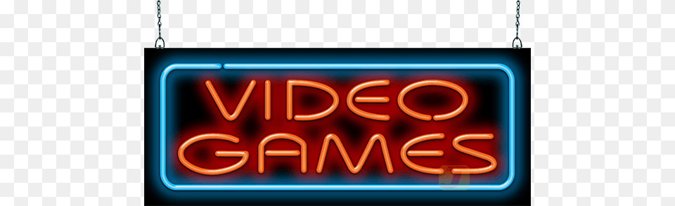 Video Games Neon Sign Neon Sign, Light, Scoreboard Png