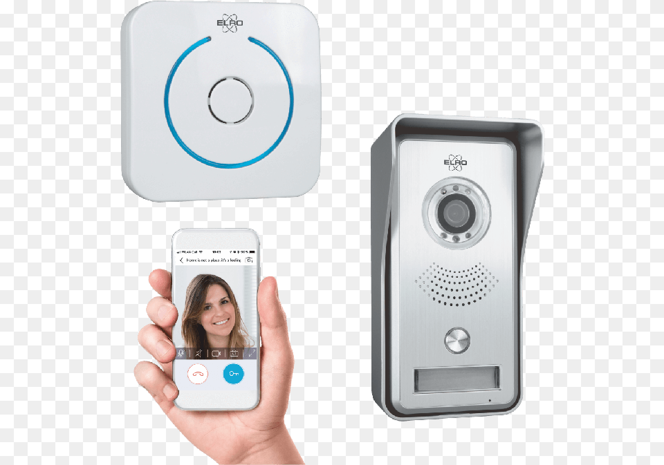 Video Ip Door Intercom System With App And Wireless Elro Dvc040ip Wifi Ip Video Deurbel, Electronics, Document, Driving License, Id Cards Png Image