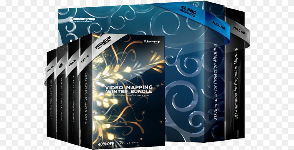 Video Mapping Winter Bundle Graphic Design, Book, Publication, Novel, Business Card Free Png