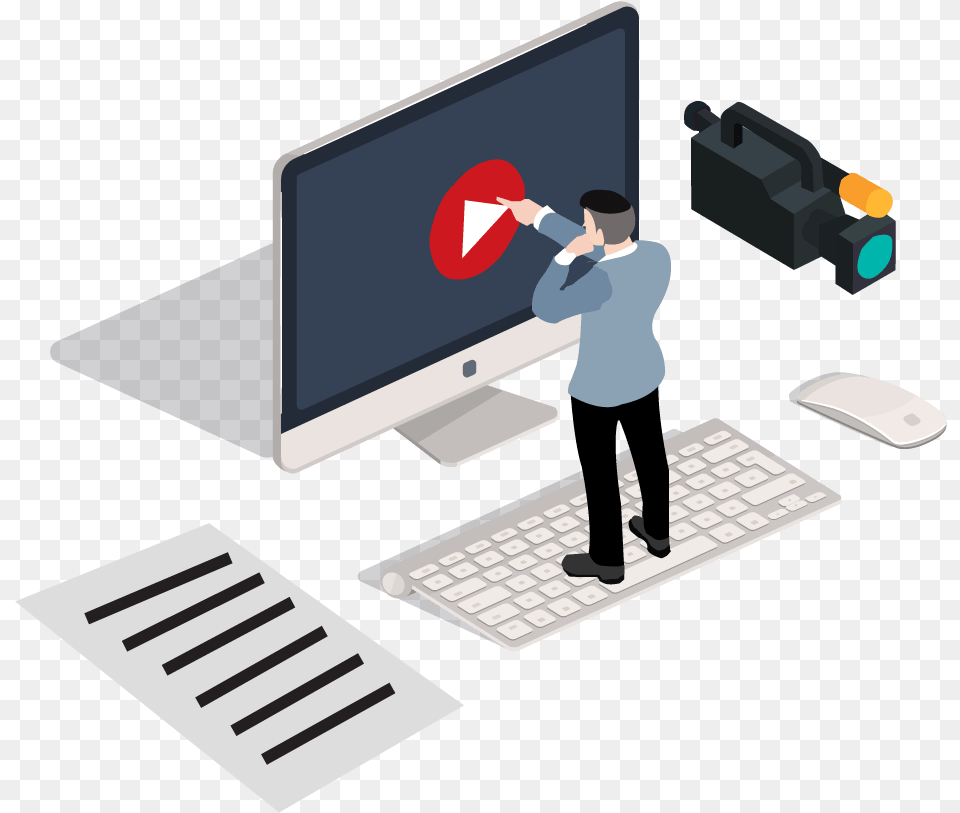 Video Marketing Images, Computer, Pc, Electronics, Adult Free Png Download