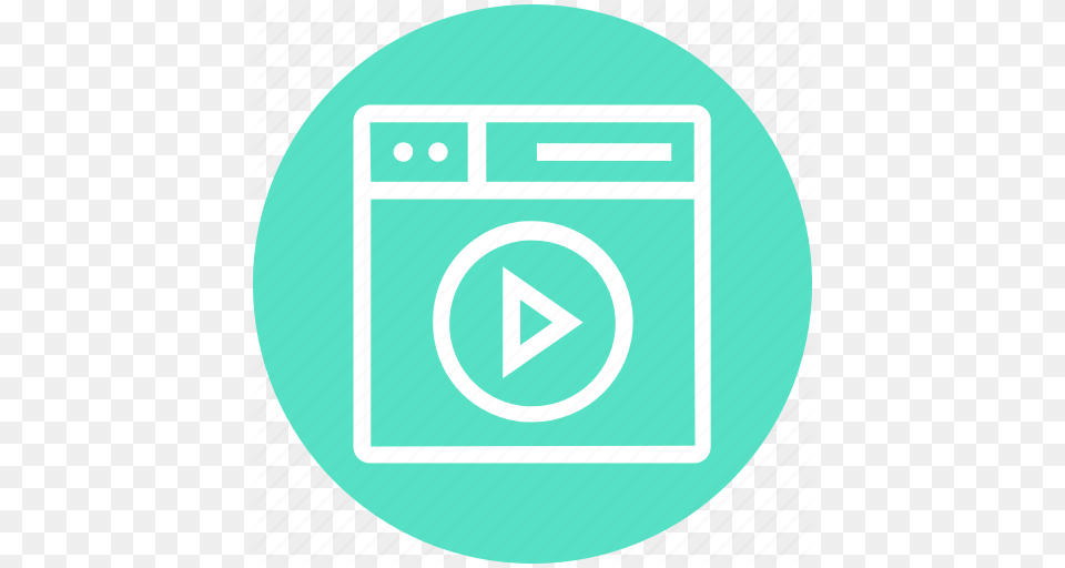 Video Play Web Webpage Website Icon Salesforce, Appliance, Device, Electrical Device, Washer Free Transparent Png