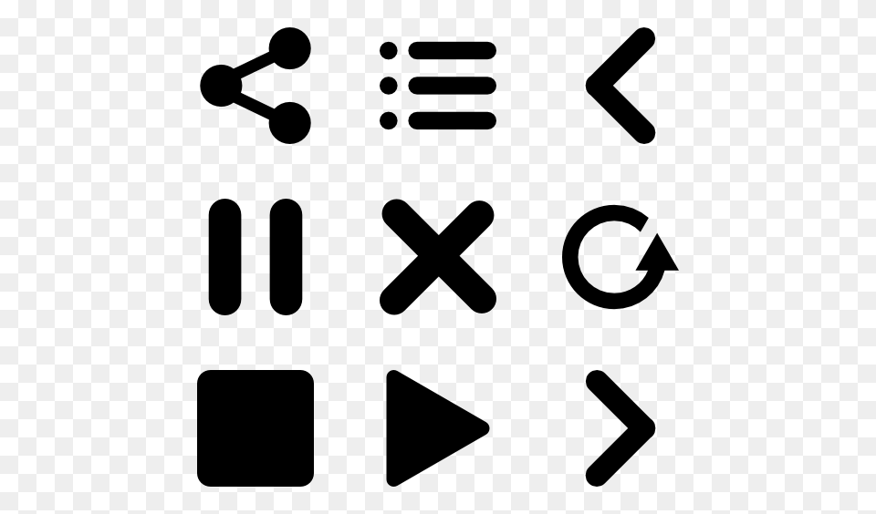 Video Player Icon Packs, Gray Free Transparent Png