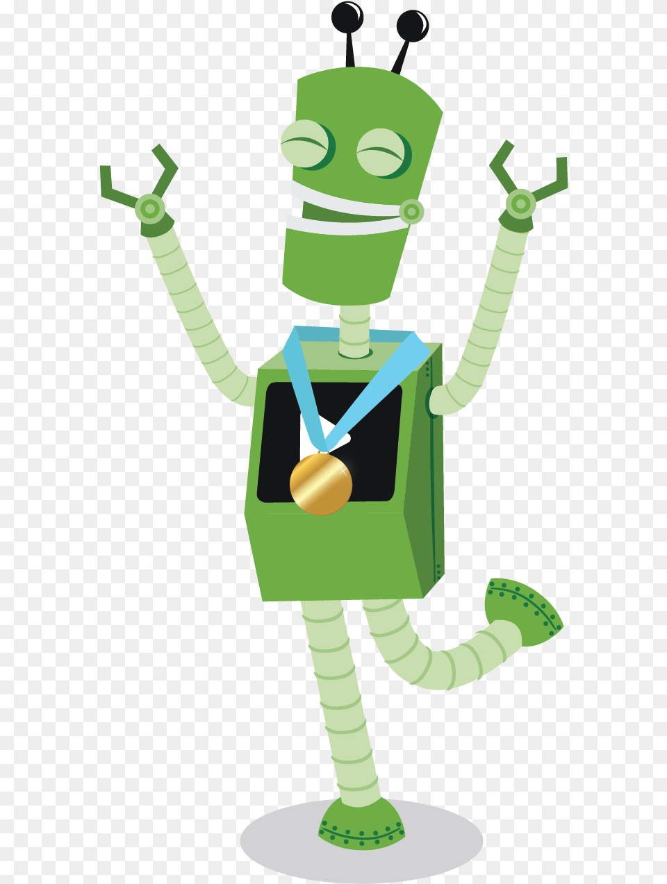 Video Recorder Clipart Role Playing Illustration, Green, Robot, Person Png