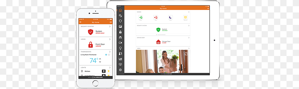Video Smartzone Smart Home Alarm Com App On Ipad, Electronics, Mobile Phone, Phone, Person Free Png Download