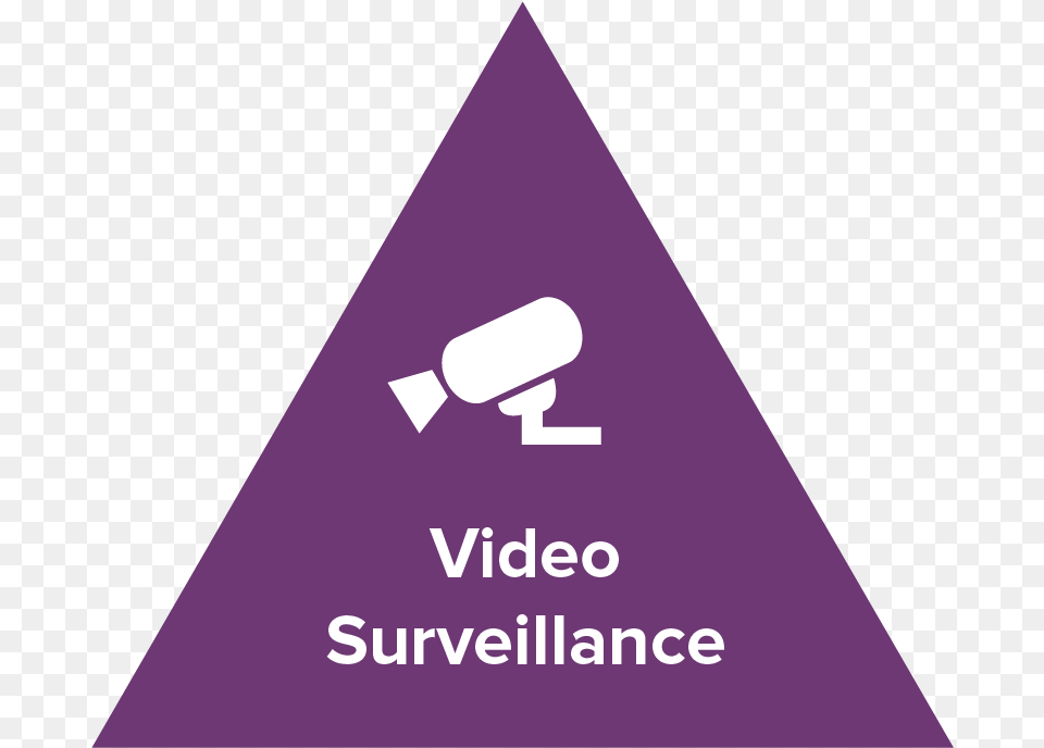 Video Surveillance Triad Video Surveillance Icon Purple, Triangle Free Png