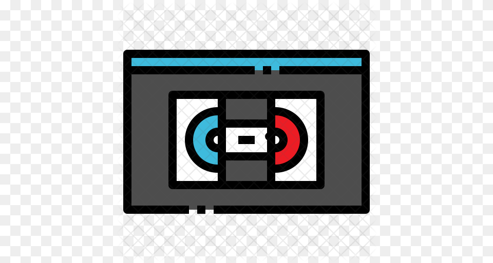 Video Tape Icon Of Colored Outline Circle, Gun, Weapon, Shooting Free Png Download