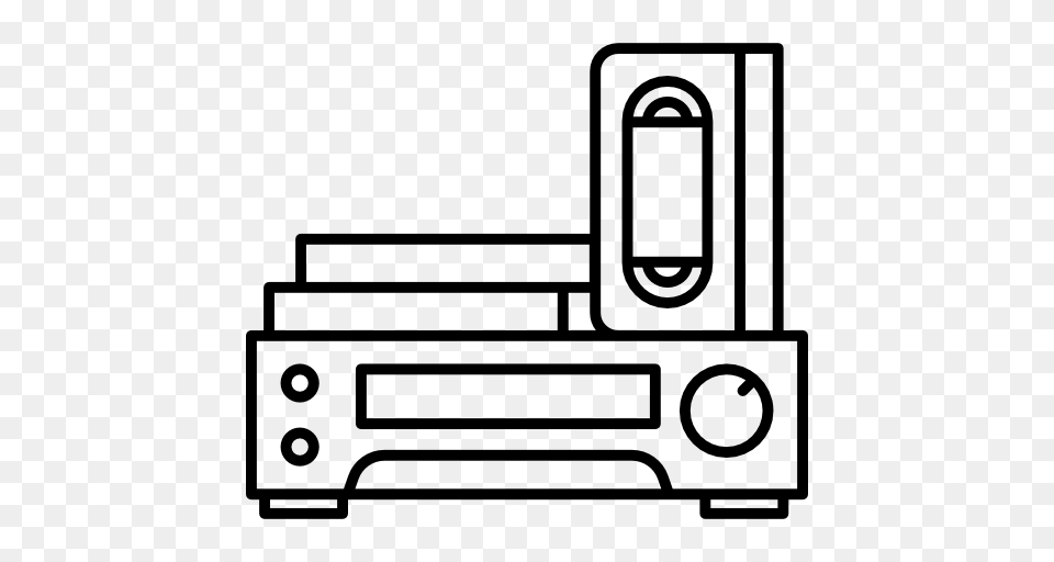 Video Tape Video Play Technology Vhs Recording Video Player Icon, Electronics, Bulldozer, Machine Png