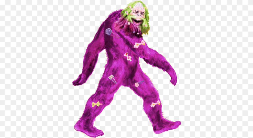 Videos Animations Jolly Mones Sasquatch, Clothing, Costume, Person, Purple Png