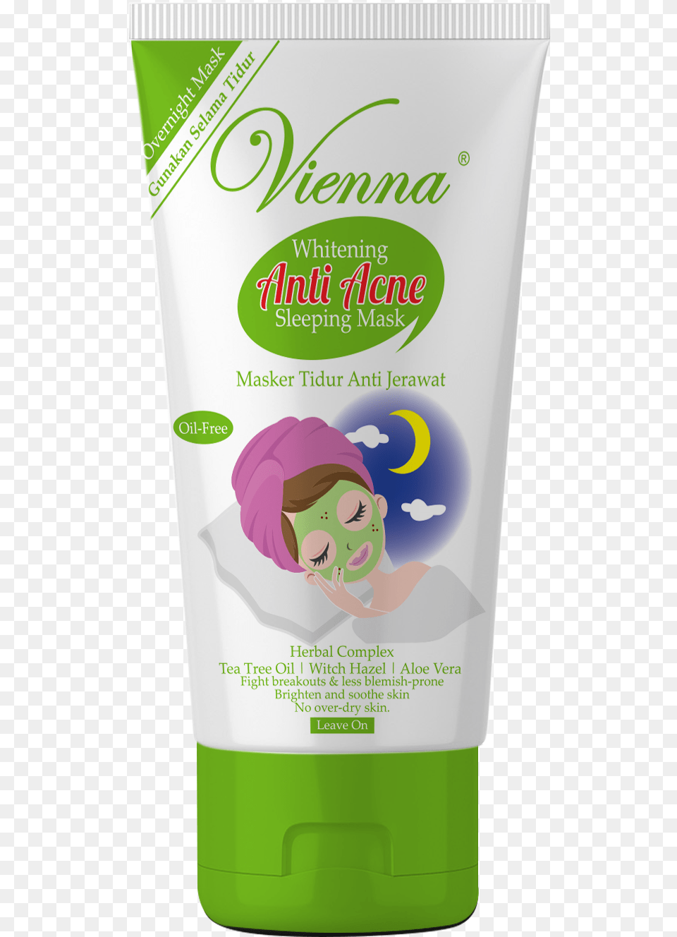 Vienna Face Mask Anti Acne Sleeping Mask Vienna Sleeping Mask, Bottle, Lotion, Cosmetics, Sunscreen Free Png Download