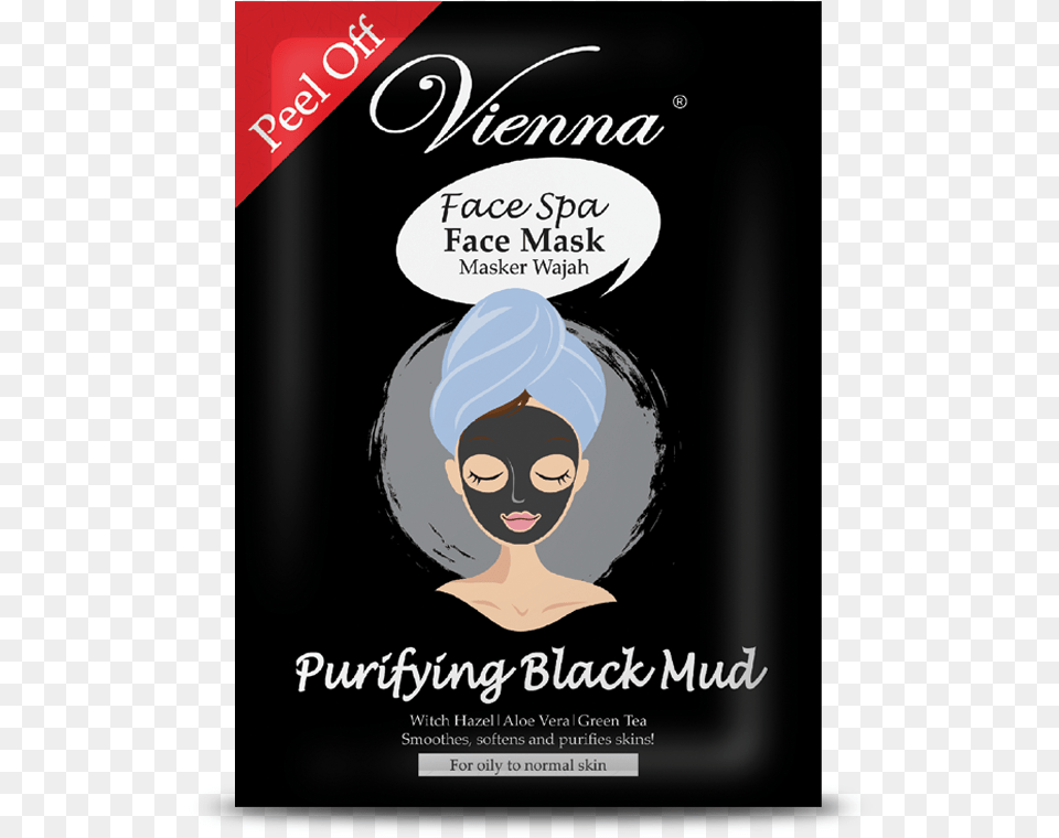 Vienna Face Spa Peel Off Mask Purifying Black Mud Vienna Peel Off Mask, Advertisement, Poster, Book, Publication Free Png
