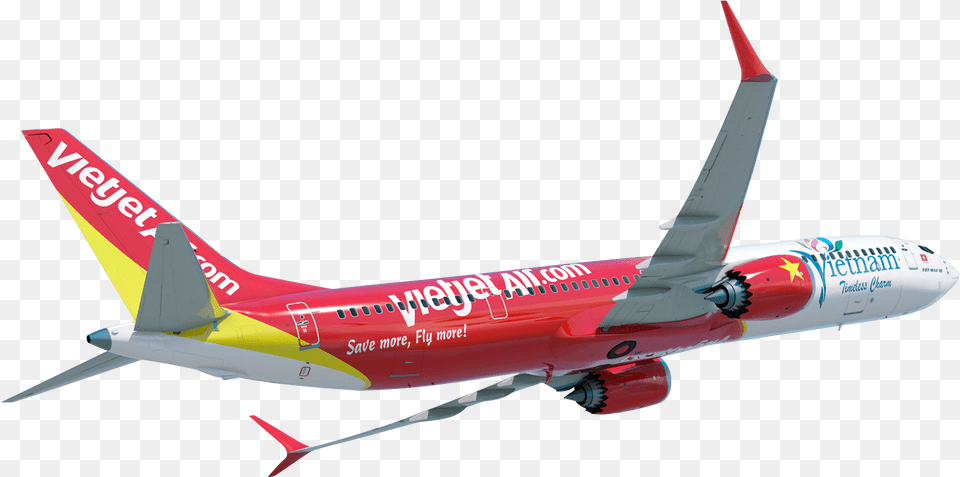 Vietjet 737 Max, Aircraft, Airliner, Airplane, Transportation Png Image
