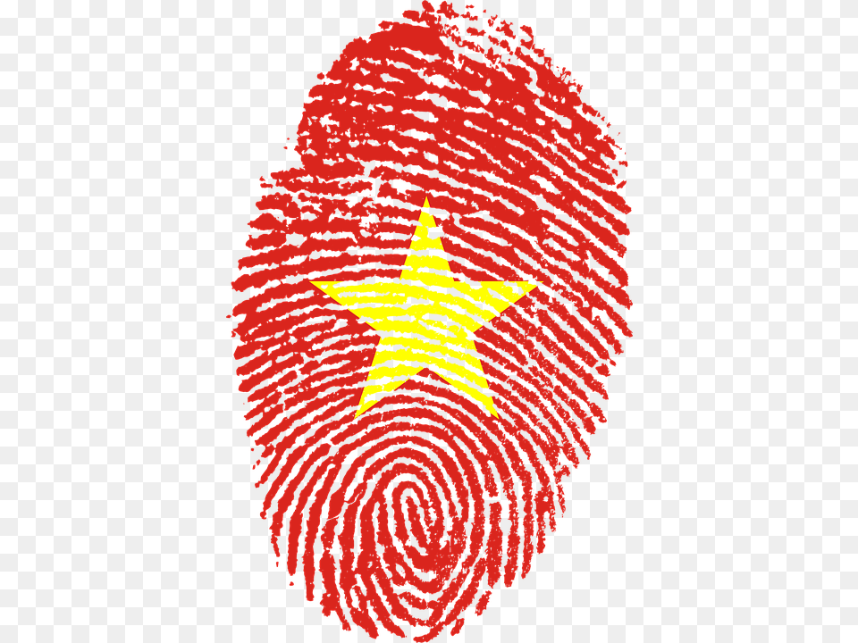 Vietnam Flag Fingerprint Country Pride Identity Bangladesh Flag Fingerprint, Home Decor, Symbol, Person, Star Symbol Png Image