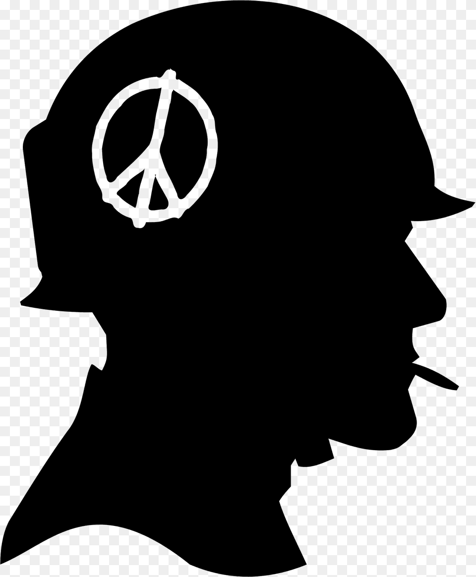 Vietnam Soldier Profile Silhouette, Helmet, Person Free Transparent Png