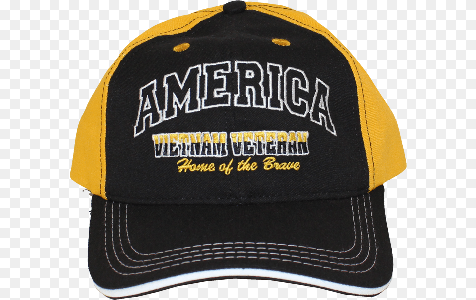 Vietnam Veteran Cap America Home Of The Brave Made In Usa Blackgold For Baseball, Baseball Cap, Clothing, Hat Png