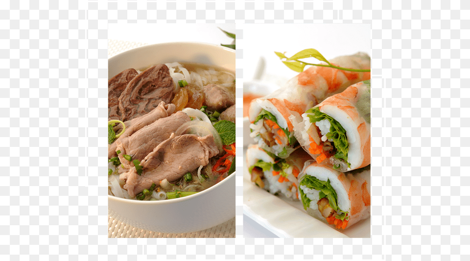 Vietnamese Food Amp Restaurant In Singapore With Vietnam Transparent Vietnamese Food, Lunch, Meal, Dish, Sandwich Wrap Png Image