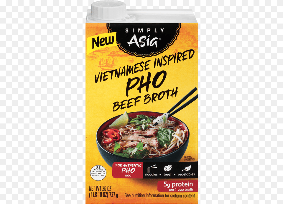 Vietnamese Inspired Pho Beef Broth Simply Asia Japanese Style Ramen Noodles, Food, Noodle, Advertisement, Pasta Free Transparent Png