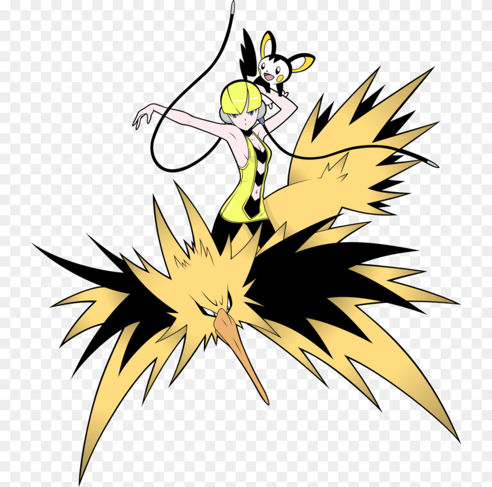 View Zapdos Girl, Book, Comics, Publication, Adult Free Transparent Png