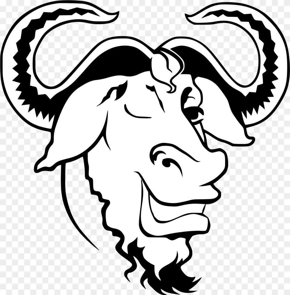 View Gnu Logo Stencil, Baby, Person, Face Free Transparent Png