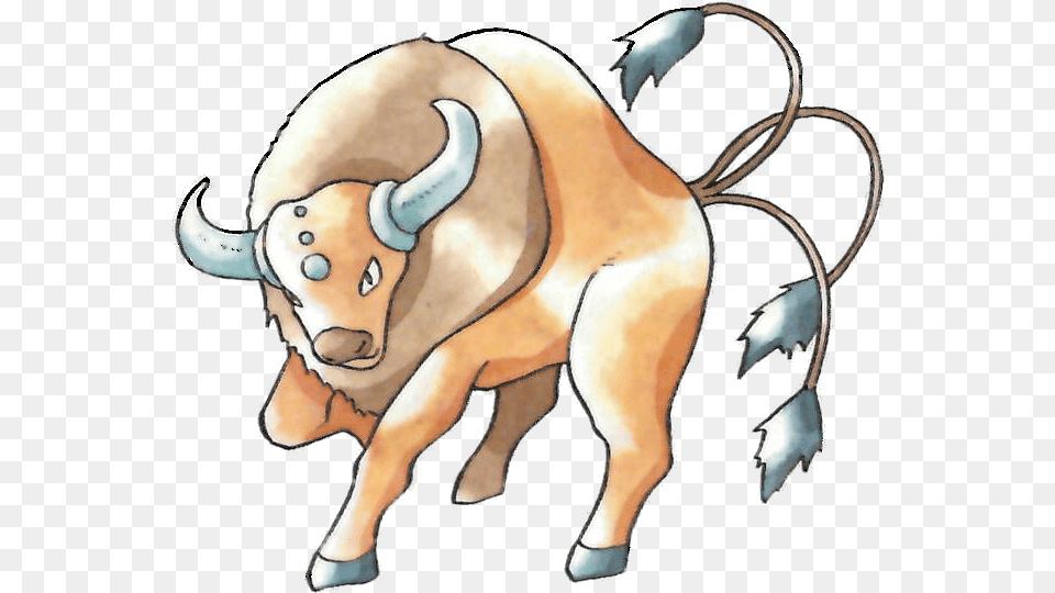View Pokemon Drawing Of Tauros, Animal, Mammal, Bull, Wildlife Png Image